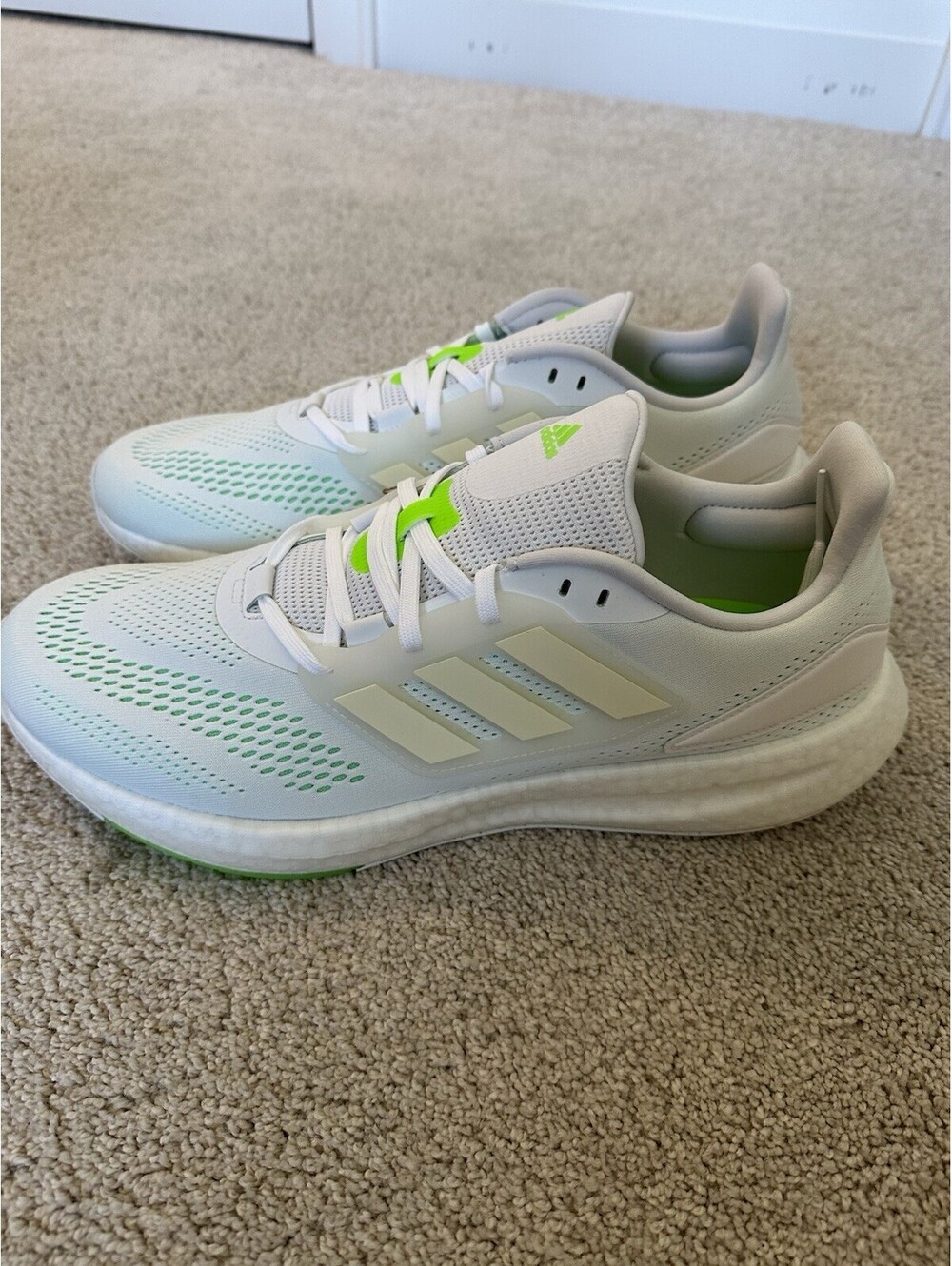 Adidas Pureboost 22 ‘White Beam Green’ Men’s Shoes Size 13